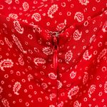 Red and White Paisley Print Bandana Mini Dress Size S Photo 4