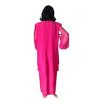 Vintage Ursula of Switzerland made USA Hot pink chiffon cocktail dress size 16 Photo 7