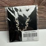 BaubleBar  Rhinestone Farah Ear Crawlers Pierced Earrings NWT Clear & Gold Tone Photo 0