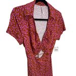 Free People  Marsaille Mini Dress Rust Combo Leopard Print Cutout - S NWT Photo 5