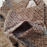 Talbots  Womens Medium Brown Geometric Print Cotton Jacket Cropped Fall Blazer Photo 6