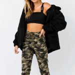 I am gia I.AM.GIA | Pixie Teddy Sherpa Furry Zip Up Jacket Coat Black Oversized sz Small Photo 2