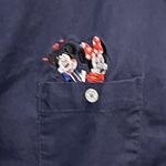 Disney Vtg‎  Mickey Unlimited In Love Couples Small Long Sleeve Embroidered Shirt Photo 13