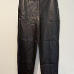 French Connection Pants Women 2 Black Faux Leather Slim Trouser Old Money Travel Photo 0