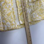 Skies Are Blue  Blazer Womens Small‎ Yellow Linen Blend Lightweight Floral Jacket Photo 5
