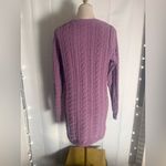 J.Jill Tall Cable Knit Sweater Dress Tunic Purple Soft Cozy Long Sleeve S Photo 1
