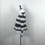 Abound  Striped Top Collared Split Neck Peplum Photo 4