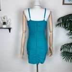 Elliatt  Patty Mesh Mini Dress in Teal Photo 4