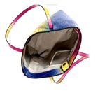 Colorblock Gradient Luxury Large Shoulder Handbag w/clutch Rose Red Pink Photo 2