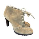 Anne Klein Size 9M Taupe Suede Ankle Booties With Lace-Up Design & 4" Heel Photo 11
