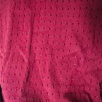 Keepsake Dark Red Knit Long Sleeves High Neckline Key Hole Front Top Size XS Photo 7