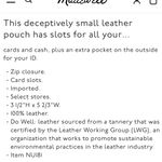 Madewell The Organic Leather Hardware Zip Card Case Black Photo 2