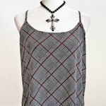 The Limited  Houndstooth Tank Top Classic Retro Preppy Office Siren Large Photo 0
