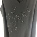 Jones New York Vintage Maxi Dress Embroidered Floral Sleeveless Black 8 Photo 1