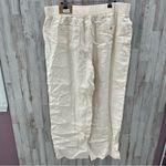 JM Collection NWT Beige 100% Linen Wide Leg Flowy Pants Vacation Beach Photo 4