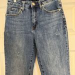 Risen  Jeans Womens 27 (Sz 5) Blue Straight Leg Frayed Hem Crop RDP1207 Exc. Cond Photo 2