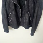 American Eagle [ Outfitters] Black Shearling Faux Suede Moto Jacket Size Medium M Photo 6