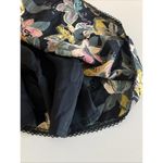 Wilfred Aritzia  Floral Pleated Belted Black Floral Mini Dress Size XXS Photo 7