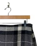 H&M Plaid Mini Skirt Womens 4 Black Gray Preppy Schoolgirl A-Line Classic Fall Photo 2