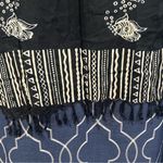 Koko Knots swim cover up or skirt. Black and white with fish Photo 1