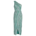 Saylor Alorna Midi Dress Metallic Pleat One Shoulder Size XS Photo 5