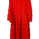 Alexis Target Dress Angel Sleeve Tiered Ruffle Orange Chiffon Plus Size 2X Boho Photo 7