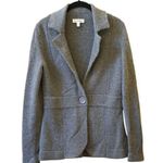 Neiman Marcus NM Gray Cashmere Sweater Blazer Jacket Size Small Photo 0