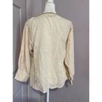 Sanctuary Beige Tan Tassel Embroidered Flowy Blouse Boho 100% Cotton Photo 3