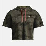 Under Armour Women's Project Rock Fleece Printed Short Sleeve Hoodie Photo 2