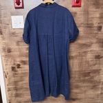 JJill full button linen shirt dress Blue Size L Photo 1