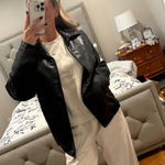 Oversized leather jacket (faux) Black Size none Photo 0