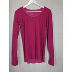 Lululemon Open Your Heart Striped Long Sleeve Reversible Knit Top Size S Pink Photo 8