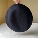 Vintage Wool Beret Hat Black 100% Wool Made in Czech Republic French Style S/M Photo 0