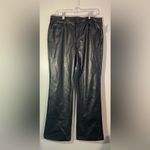 Stitch Star Black High Rise Flare Vegan Leather Pants, Size 16, NWT Photo 1