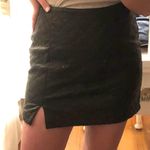 Black Leather Quilted Skirt Size M Photo 0