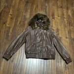 ✨STUNNING✨ Vintage 100% Lambskin Moto Bomber Jacket in Chocolate Brown Size XL Photo 7