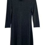 cupio  Gray Mock Neck Knit Long Sleeve Sweater Dress Photo 0