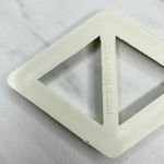 Vintage Plastic White Scarf Slide Shirt Tie Bar Belt Buckle Photo 5