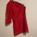 Saylor  Pippa Red Lace One-Shoulder Dress- Size XS Photo 4