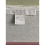 COS  White Pleat Front Short Sleeves Women’s Blouse Top Work Office, size large Photo 3