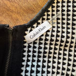 Calvin Klein Women's Dress Sweater Dress Houndstooth Black & White Zip Back Photo 4