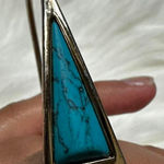 Turquoise Stone Silver Bracelet Blue Photo 0