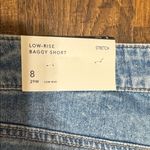 American Eagle NWT Low-Rise Baggy Short Light Blue Jean Shorts Stretch Size 8 29 Photo 2