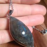 Malagasy Labradorite Stainless Steel Pendant Necklace Photo 7
