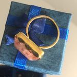 Handcrafted 18kt 925 vermeil strawberry quartz ring 8.5 Gold Photo 4