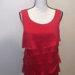 Connected Apparel  Red Sleeveless Shag Dress Photo 1