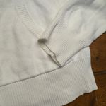 Eddie Bauer White Cotton Knit Zip Up Hoodie Sweater Women's M Mesh Detail Photo 4