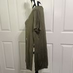 Ginger G  Olive Green Split Side Tunic Length Celestial Print Top Photo 2