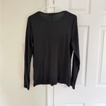 Ralph Lauren Lauren Ralph Women's Top Pullover Long Sleeve XL Black Gold Buttons Preppy Photo 5