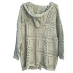 Willow & Root Crochet Hooded Cardigan in Seafoam, Large Green Photo 2
